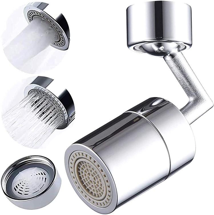 Đầu nối vòi nước thông minh xoay 720 độ - Vòi nước lắp chậu rửa bát chén lavabo với 2 chế độ nước chảy