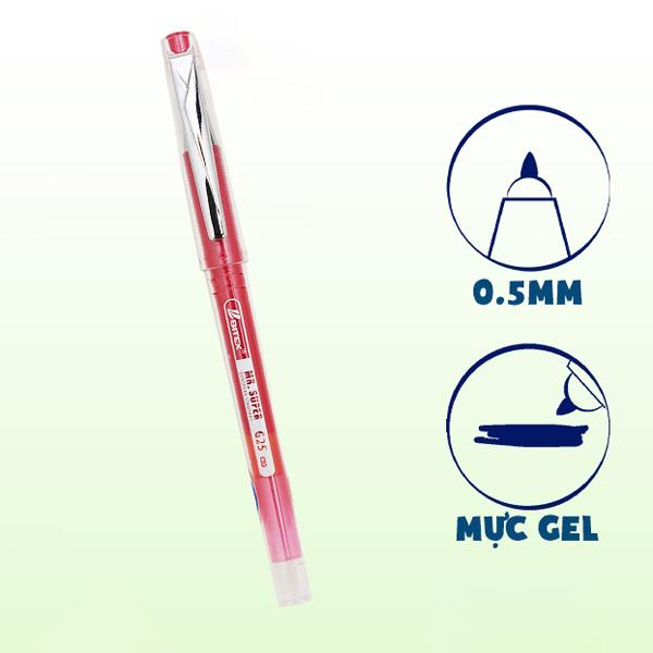 Bút Gel Mr Super 0.7 mm - Bitex G25 - Mực Đỏ