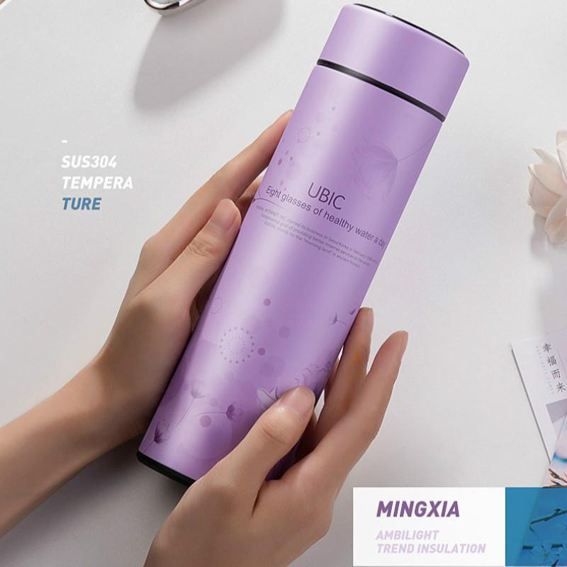 450Ml Thông Minh Màn Hình Hiển Thị Nhiệt Độ Thép Không Rỉ Giữ Nhiệt Chân Không Cốc Cà Phê Du Lịch Thể Thao Di Động Bình Nước Giữ Nhiệt Màu