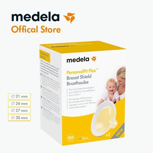 Phụ kiện máy hút sữa Medela, 1 phễu Flex size 21/24/27/30mm - Có vành silicon mềm, thiết kế hình oval đem lại sự thoải mái