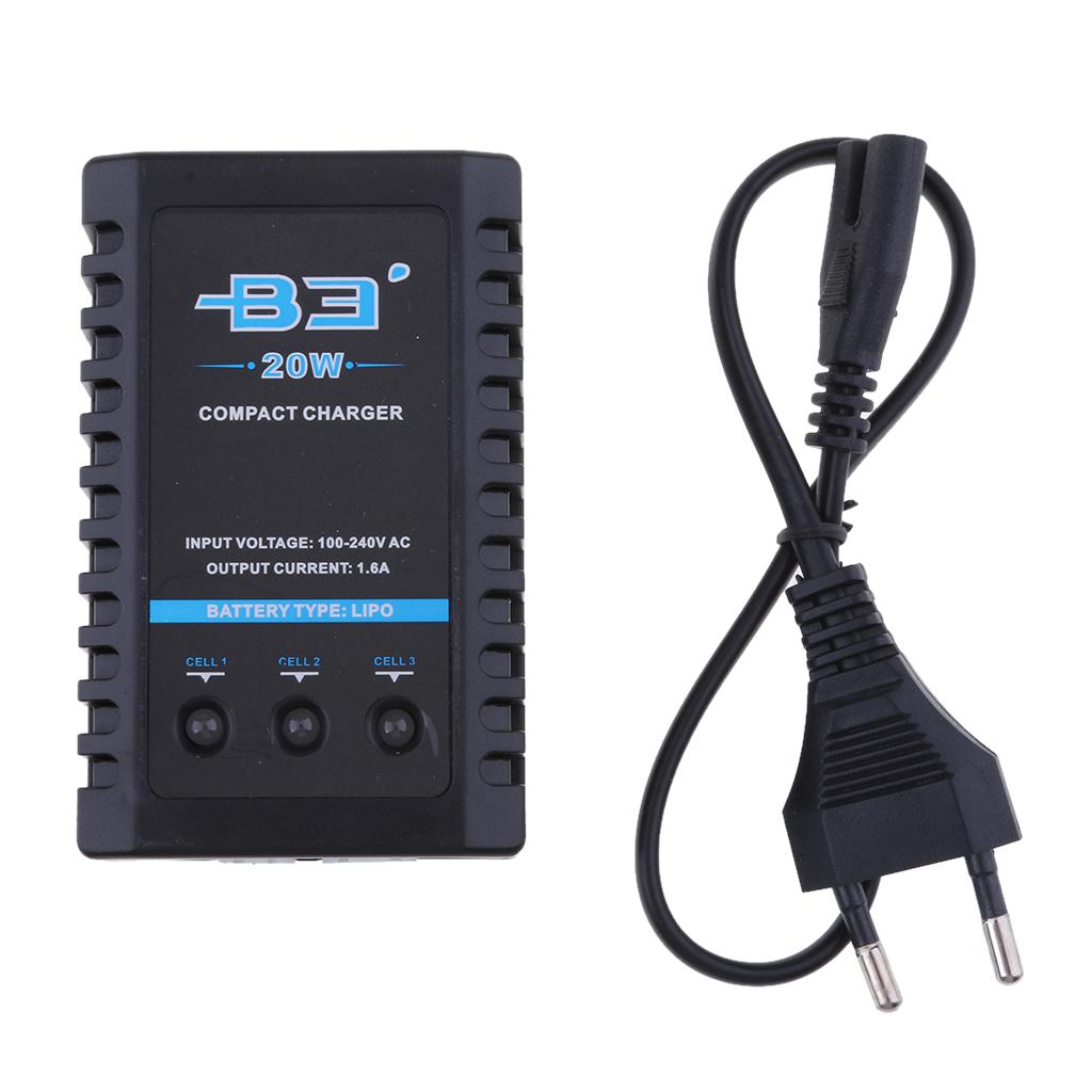 B3 2S-3S Li-ion 7.4V 11.1V 20W Battery Balance Compact Charger 110-240V AC