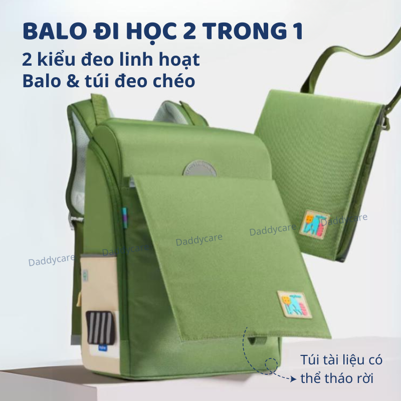 Balo Cặp Chống Gù cho bé tiểu học cấp 1 siêu nhẹ Mideer Spinecare Kids Backpack