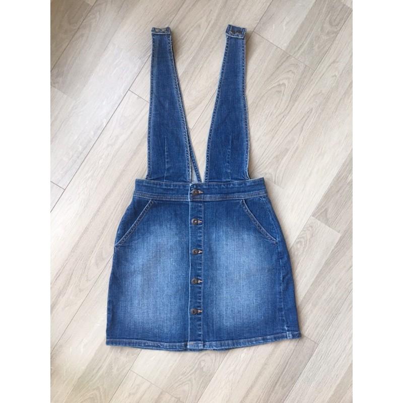 Váy yếm jean nữ xuất xịn
