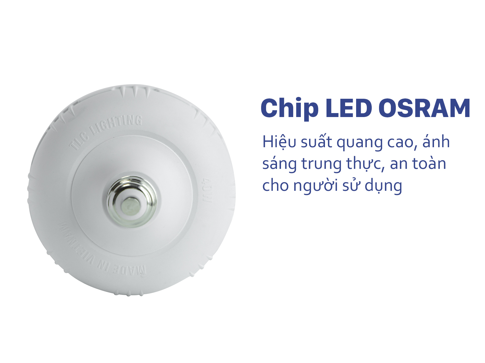 Đèn LED Búp Trụ DOS 15W, 20W, 30W, 40W, 50W TLC Lighting - Chiếu sáng văn phòng, nhà xưởng, đường phố, TTTM, khu công nghiệp - Ánh sáng Trắng/Vàng - Hàng chính hãng