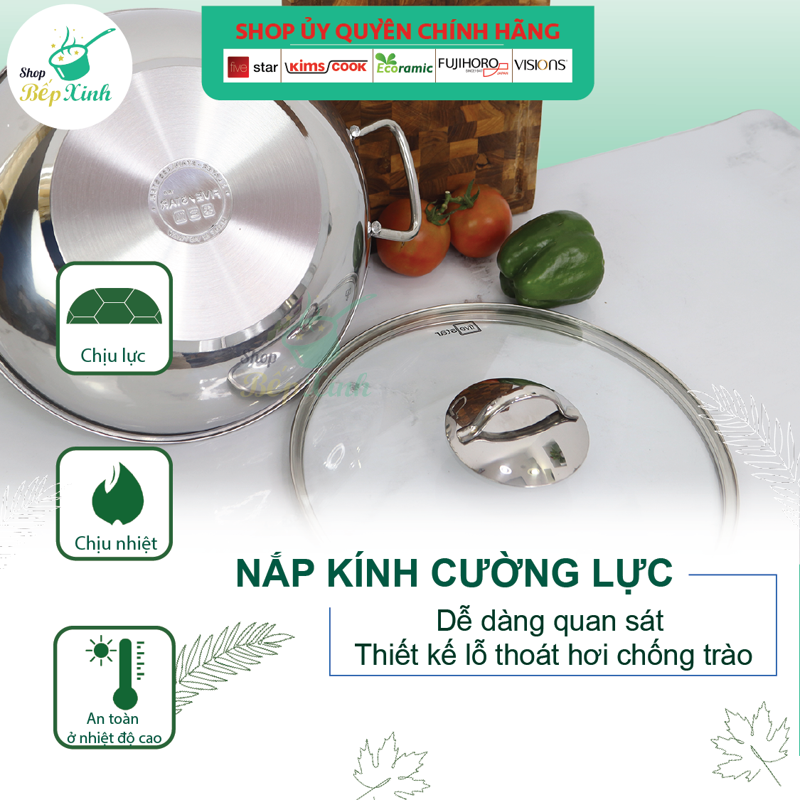 Nồi lẩu inox 430 bếp từ 3 đáy Fivestar 32cm