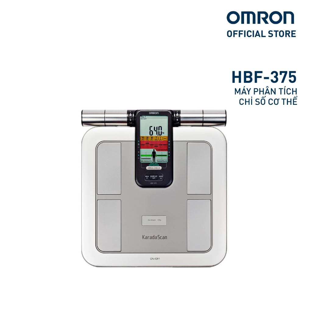 Máy Đo Thành Phần Cơ Thể OMRON HBF-375 - 8 Cảm Biến Ở Cả Tay Và Chân