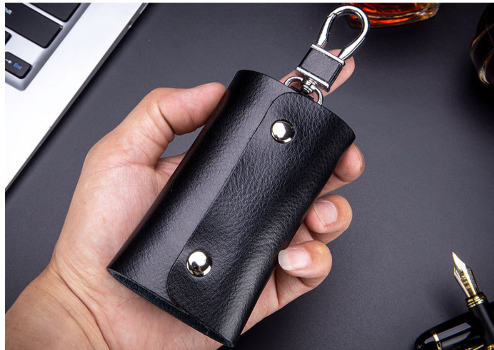 Túi đựng chìa khóa 100% da bò thật móc khóa đa chức năng cao cấp