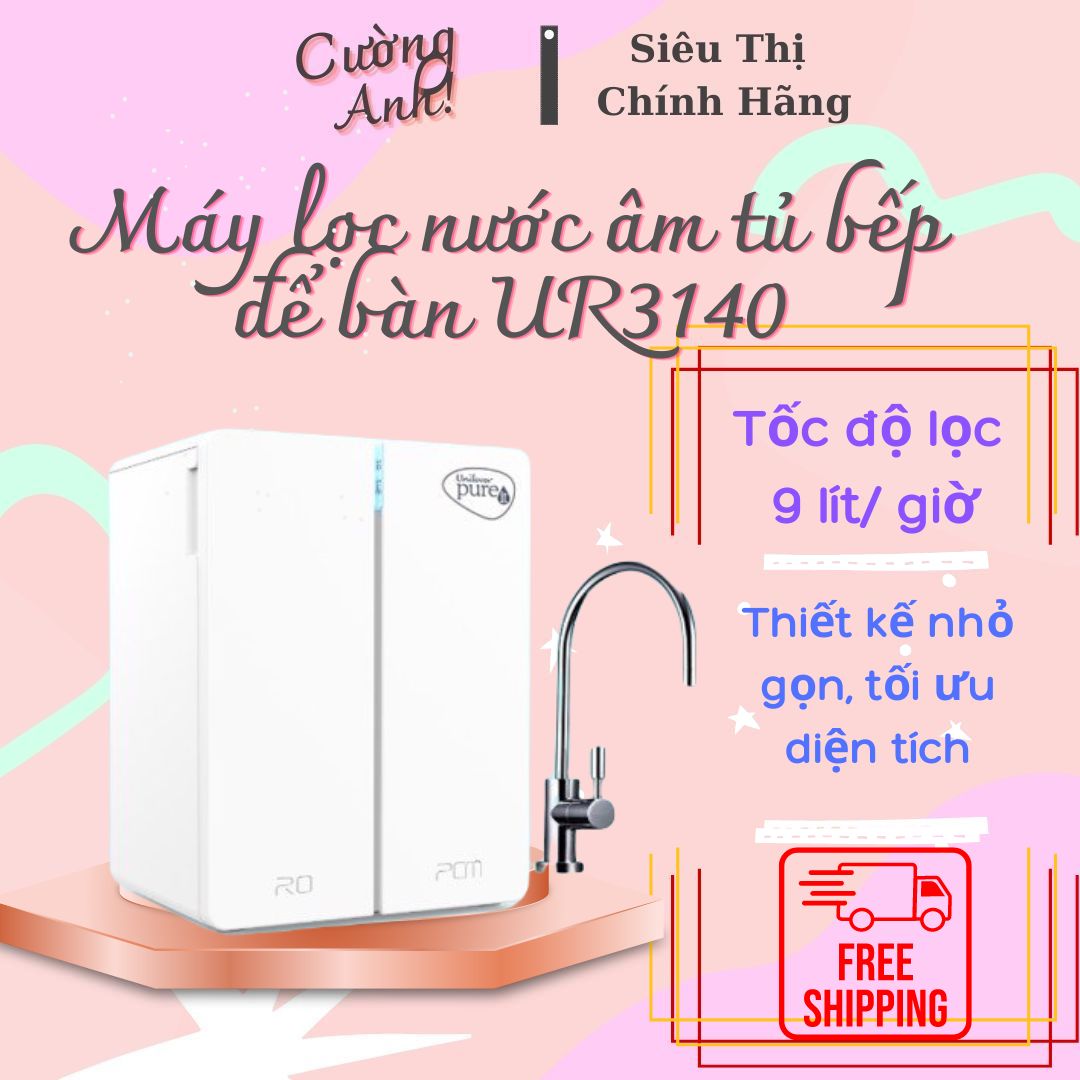 Máy lọc nước RO Unilever Pureit Tanka UR3140 Tốc độ lọc 9 lít nước/giờ - Hàng chính hãng