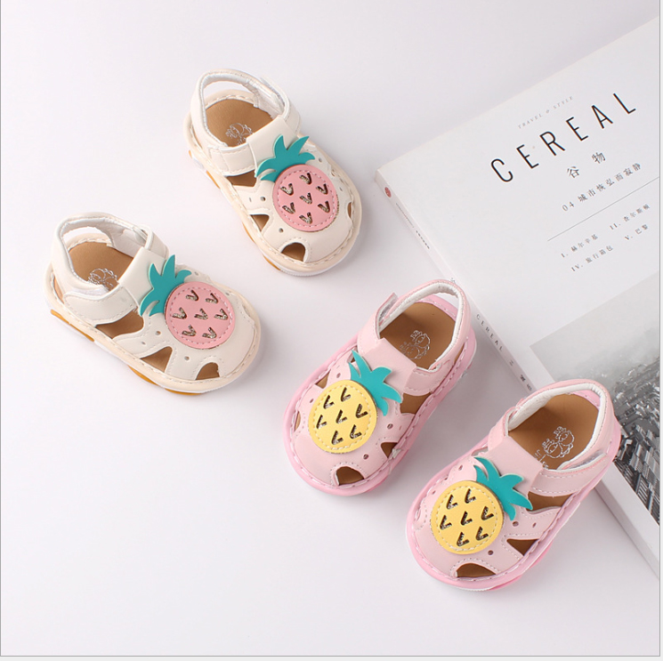Dép sandal bé gái đế kếp êm chân và siêu bền hình quả dứa đáng yêu DQ04