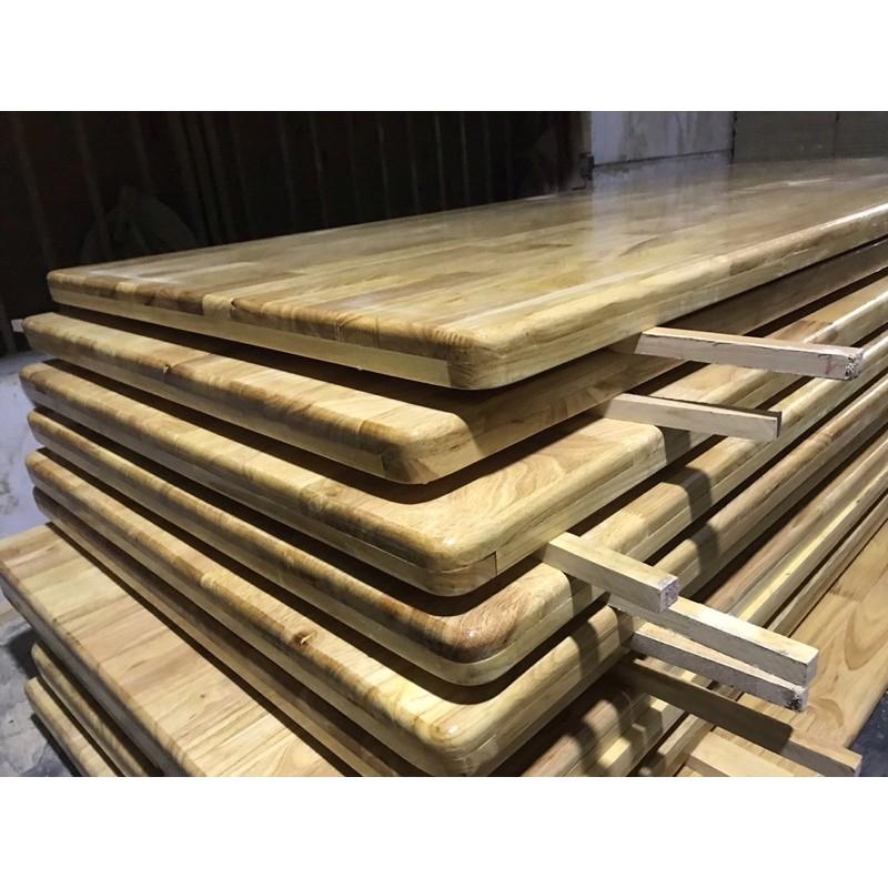 Mặt bàn gỗ cao su 60x120cm, có bo gốc cạnh