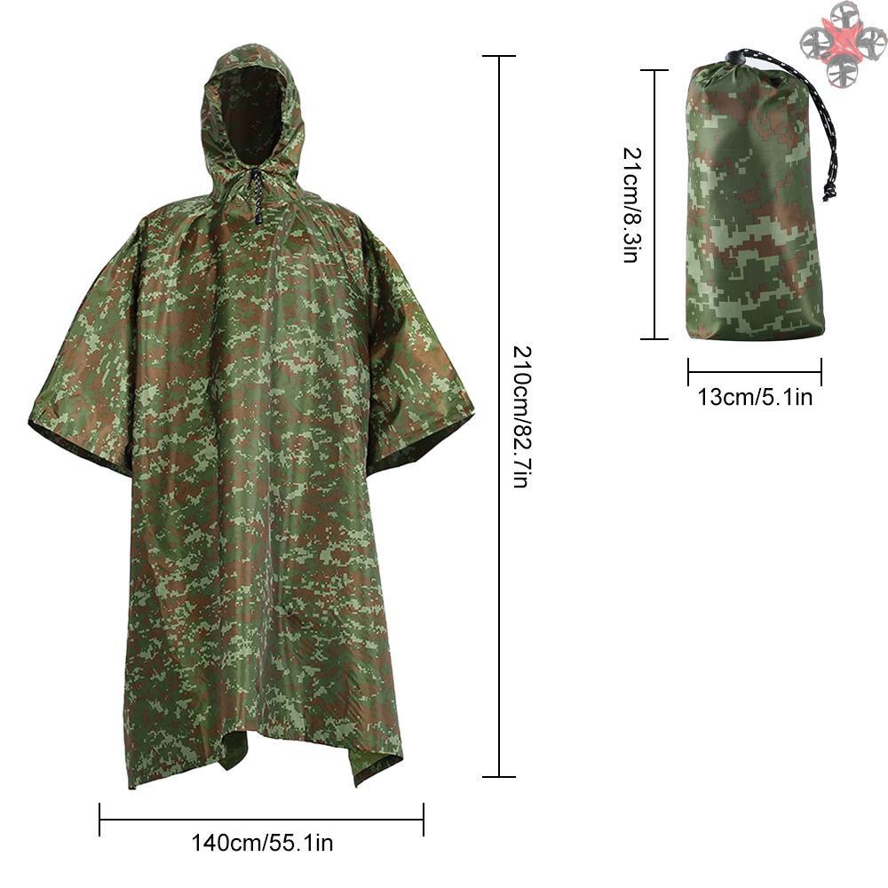 TOP Men Women Multifunction Raincoat Waterproof Rainwear Rainproof Poncho for Outdoor Camping Hiking Mountaineering