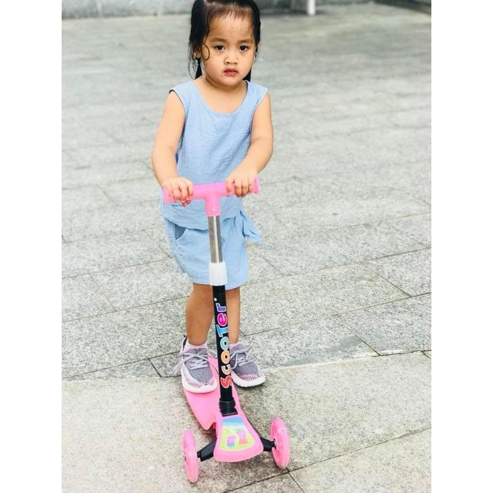 Xe trượt Scooter 3 bánh có bánh xe phát sáng cho bé yêu