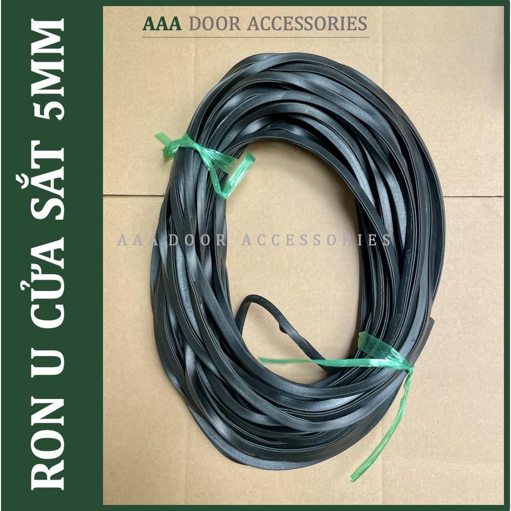 Ron sắt/ Ron cao su chữ U dùng cho cửa sắt kính 5mm (cuộn 1.8kg/~25m)