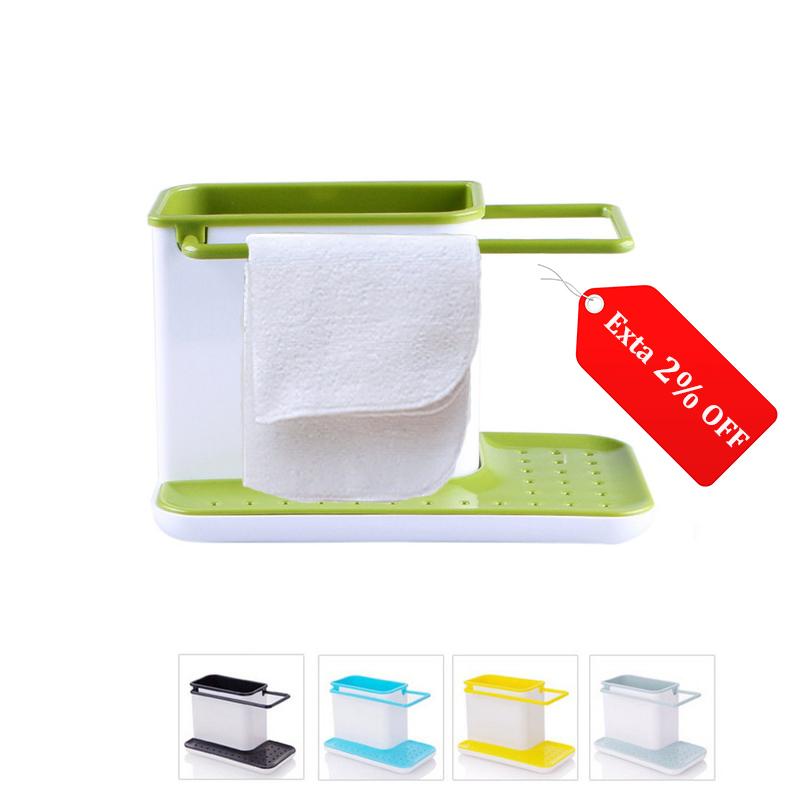 Kệ Đựng Bọt Biển Giá Đỡ Hút Chìm Hộp Nhà Bếp Nhà Tổ Chức Rút Nước Giá Để Món Ăn Có Giá Để Đồ Đứng Gọn Gàng Đồ Dùng Giá Treo Khăn