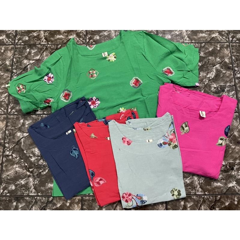 Áo linen thêu hai mặt