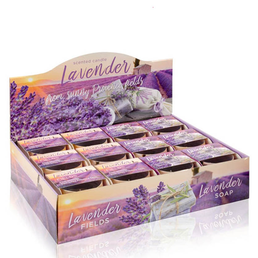 Ly nến thơm tinh dầu Bartek Lavender Fields 100g PTT04968 - cánh đồng oải hương (giao mẫu ngẫu nhiên)