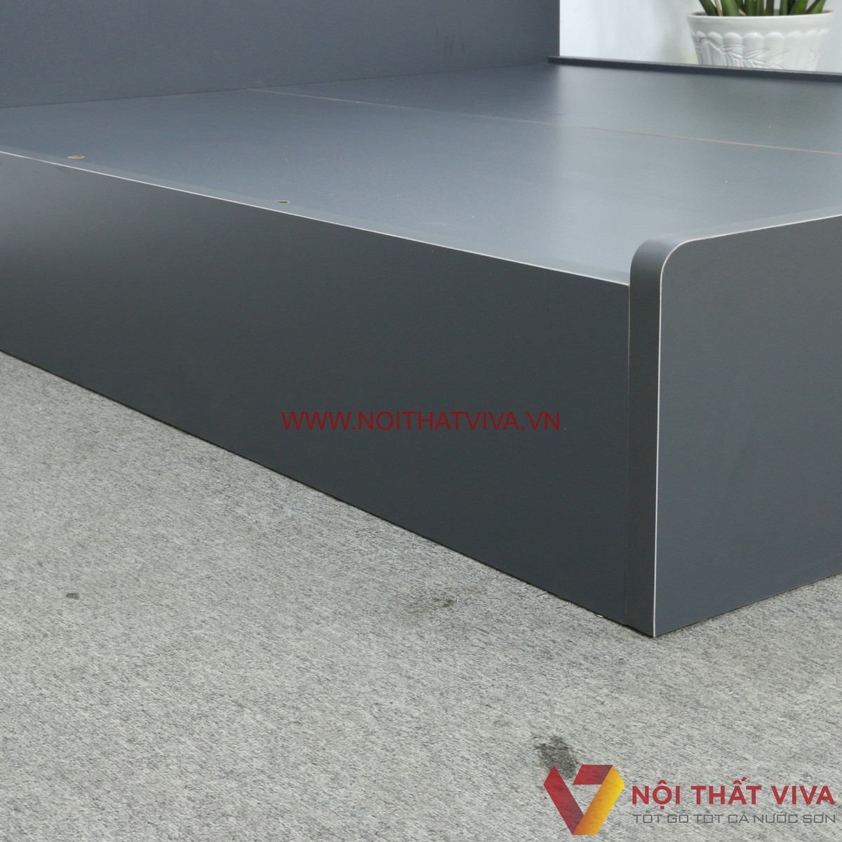 Giường Hộp Gỗ Công Nghiệp MDF Màu Xanh Đen Đẹp Cá Tính Giá Rẻ