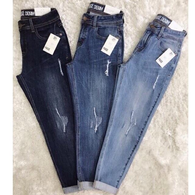 Jean baggy xước