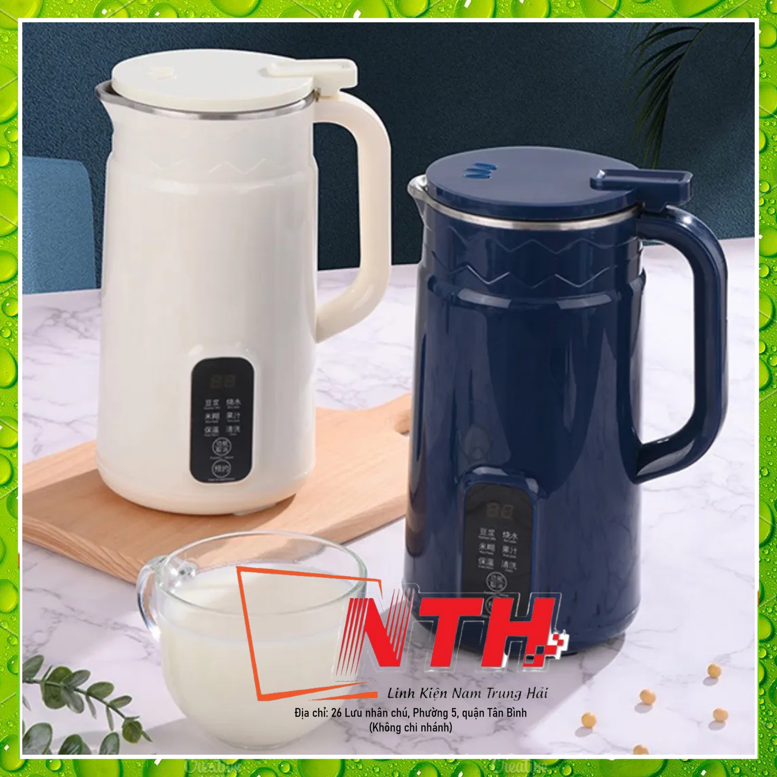 Máy làm sữa hạt mini XUTAOTAO 800ml đủ cho 1-3 người, máy nấu sữa hạt đậu nành, nấu cháo cho bé, máy xay hạt đa năng.