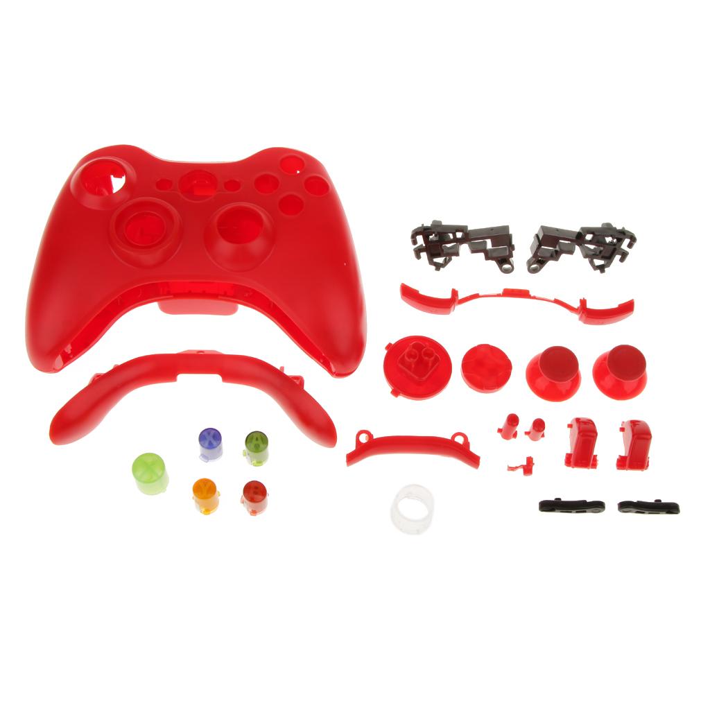 2 Sets Full Housing Shell Case + Buttons Repair Parts Kit for 360 Wireless Controller