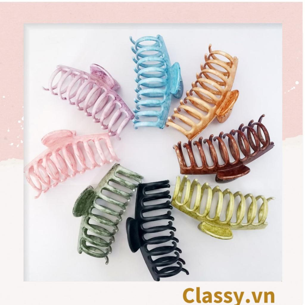 Kẹp càng cua Classy  kẹp tóc cỡ lớn, màu cẩm thạch PK1612