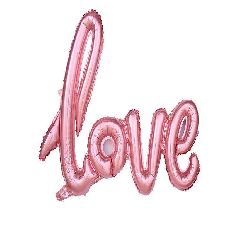 Bóng Chữ Love Trang Trí Tiệc Cưới, Sinh Nhật, Party Nhiều Màu