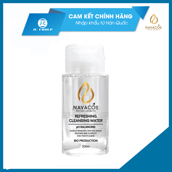 Nước tẩy trang thành phần tự nhiên Navacos Refreshing Cleaning Water 200ml