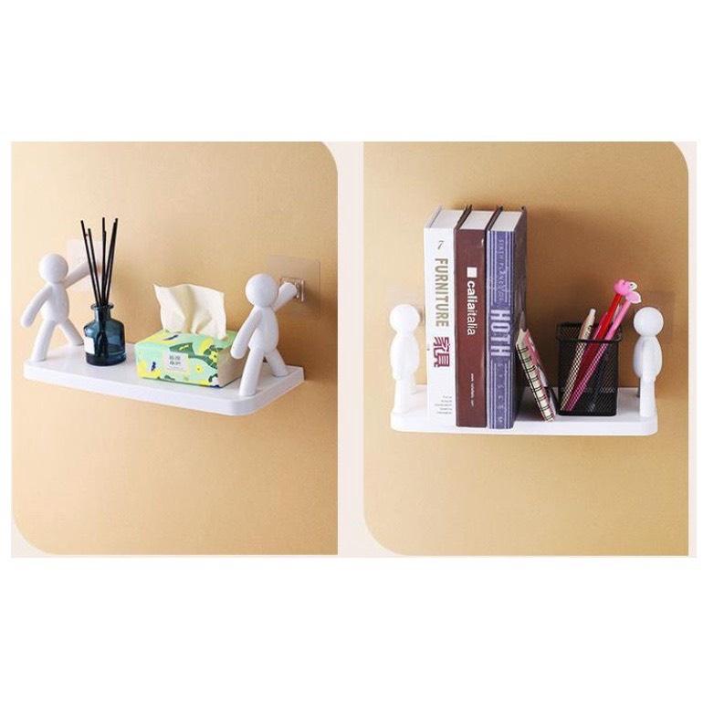 Kệ dán tường siêu dính hình người nhà tắm, nhà bếp, giá sách