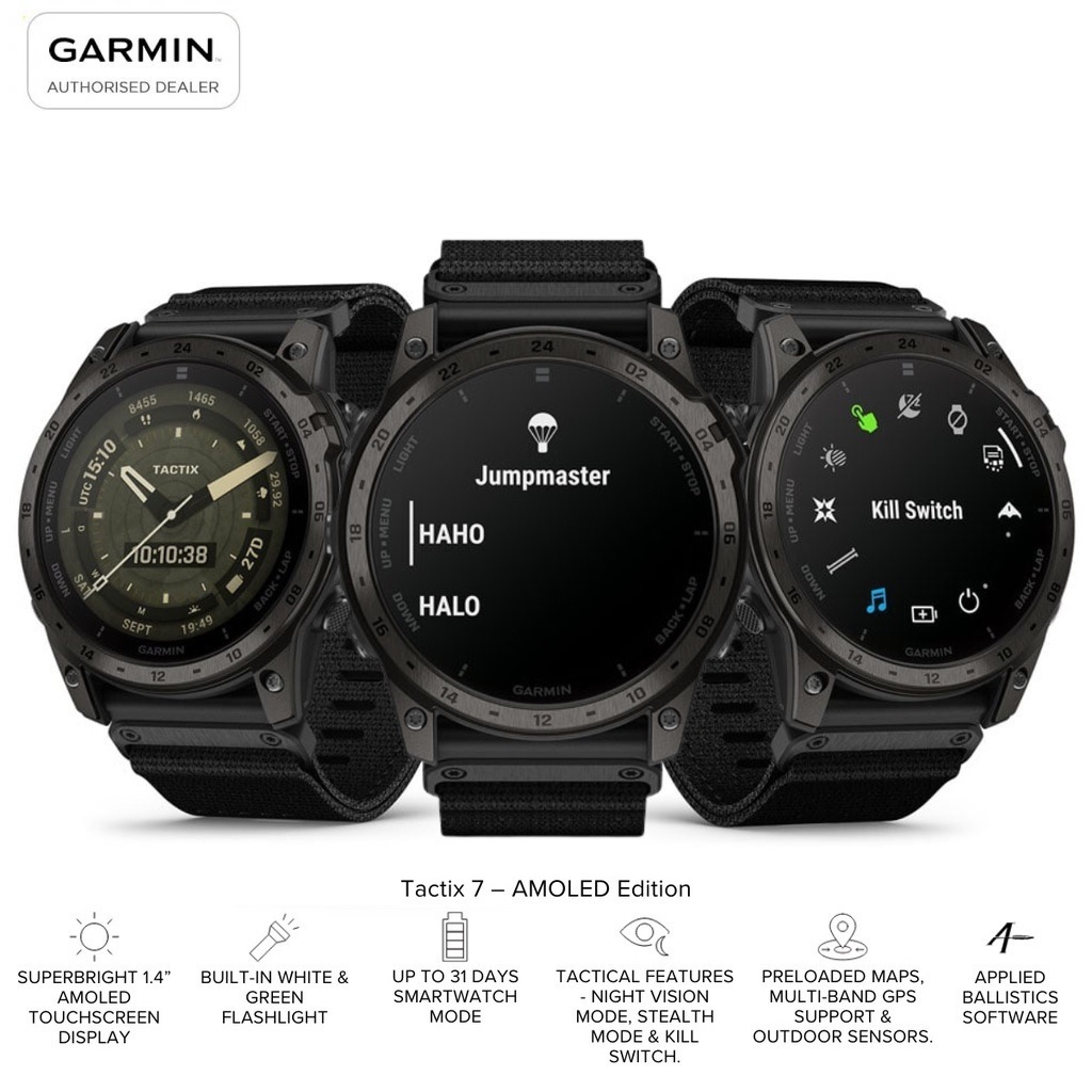 Đồng hồ thông minh Garmin tactix 7 (51 mm) AMOLED Edition - Hàng chính hãng