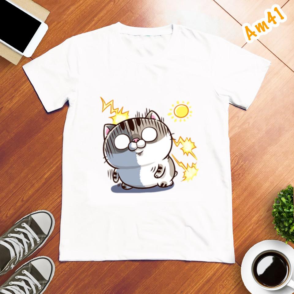 Áo thun Unisex Mèo Ami Bụng Bự Siêu Dễ Thương