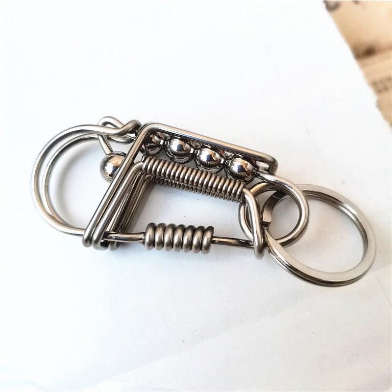 Móc khoá inox thủ công 304 cao cấp phối bi inox không han gỉ