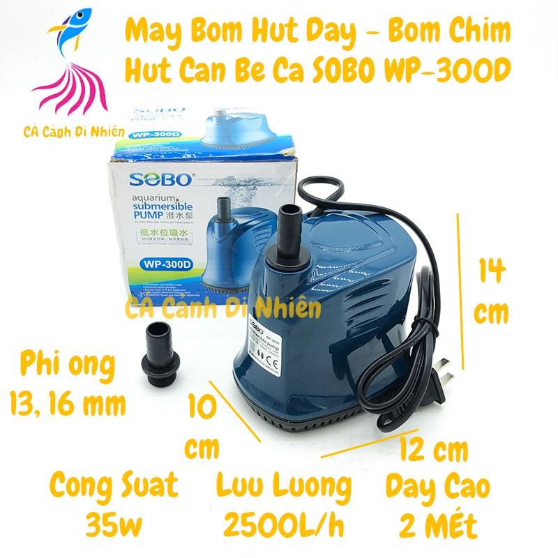 Máy bơm hút đáy SOBO WP-300D 35W bơm chìm hút cặn 360 độ hồ cá WP 300D