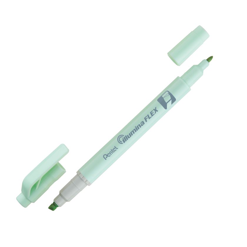 Bút đánh dấu Pentel Illumina Flex Twin Tip Highlighter - Bold/Five - Pastel Green