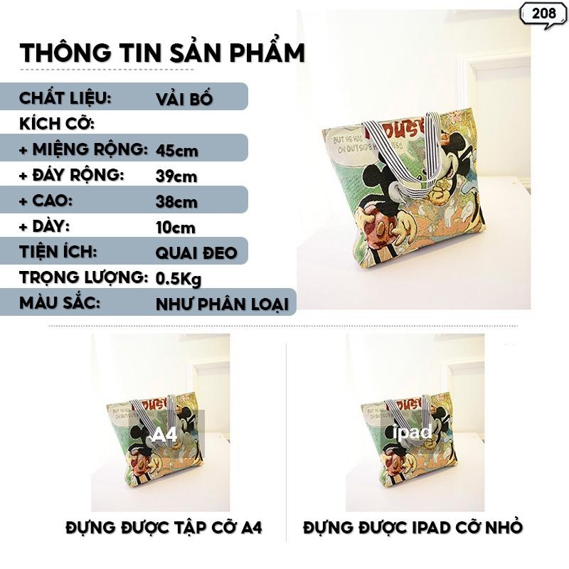 Túi Canvas In Hình Kỹ Thuật Hoạ Tiết Thời Trang Số Sức Chứa Lớn Phù Hợp Đi Làm Đi Học Đi Dạo Phố 208