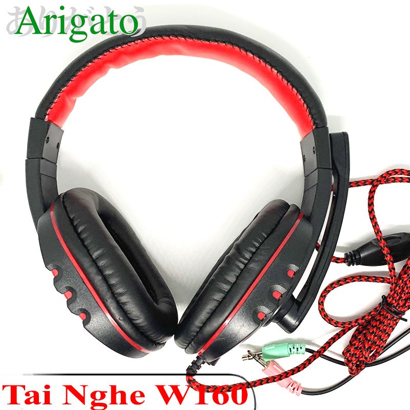 Tai nghe - Tai nghe chụp tai Extra Bass có mic cho game thủ W-160