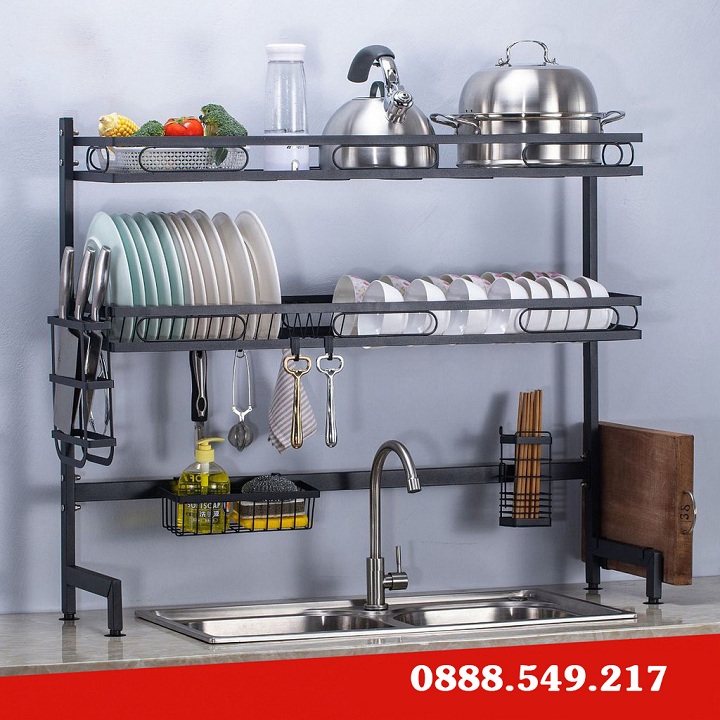 Kệ Bát Đĩa 2 Tầng. Kệ Úp Chén Đĩa 2 Tầng Cao Cấp Mới