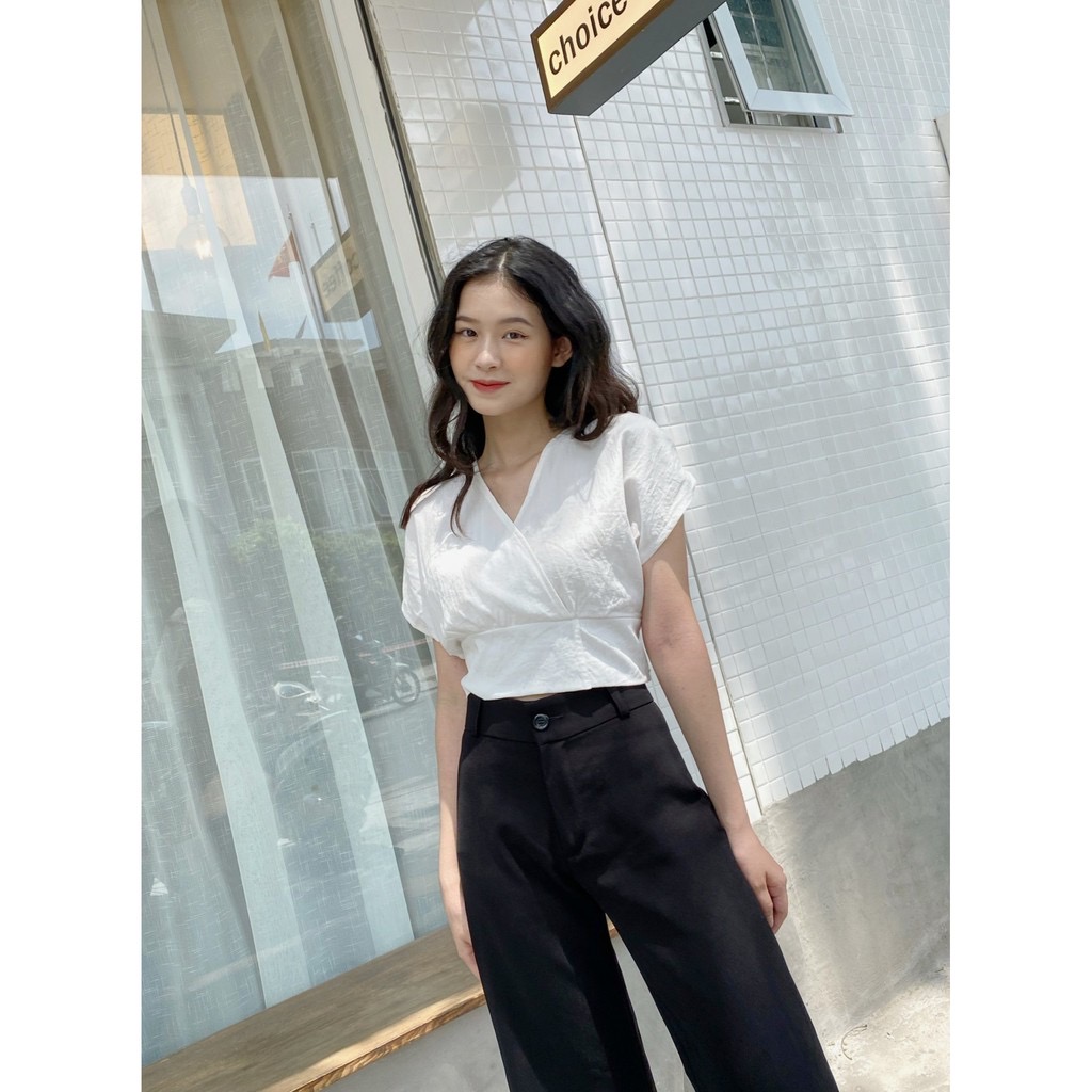 YU CHERRY | Áo nữ Shiny Linen Top YA379