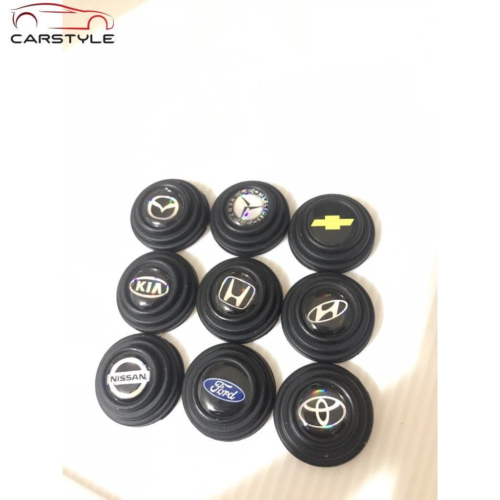 Combo 16 Núm Cao su giảm chấn , chống va đập cửa xe Ô tô theo Logo Xe