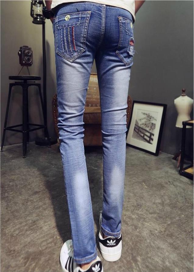 Quần jeans rách chắp vá 96 Mã: ND0941 - XANH NHẠT