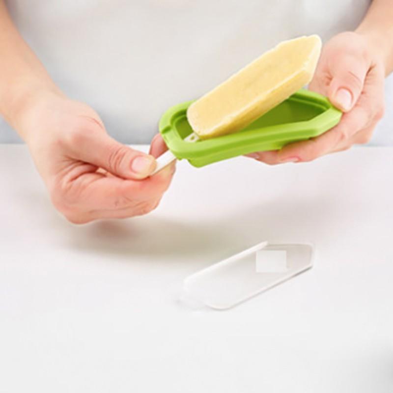 Set 4 Khuôn Silicon Làm Kem Que Tiện Dụng