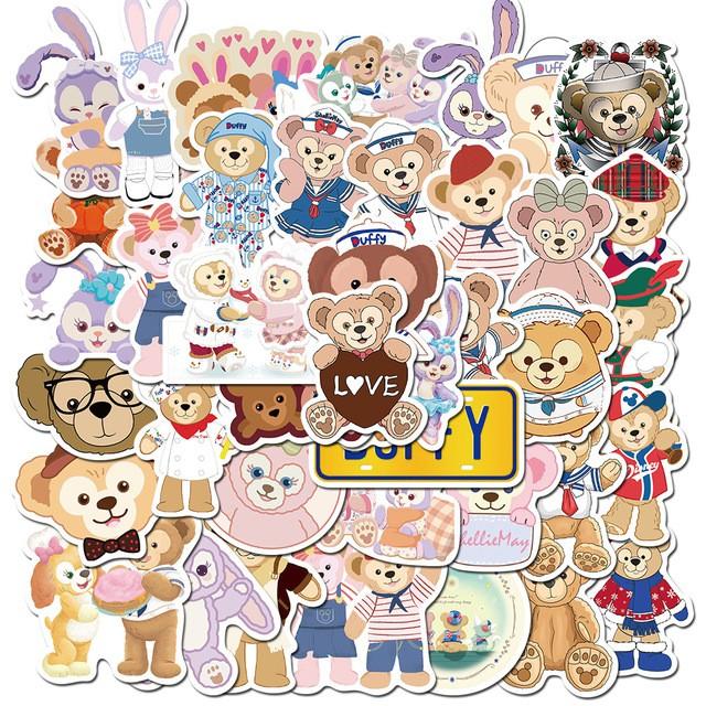 Sticker dán cao cấp gấu Duffy và gấu Ballet Bunny Cực COOL ms#189