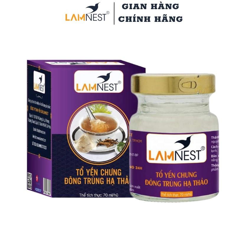 Yến Sào Chưng Sẵn Đông Trùng Hạ Thảo LamNest 30% yến 70ml bồi bổ sức khỏe - yensaocaocaplamnest