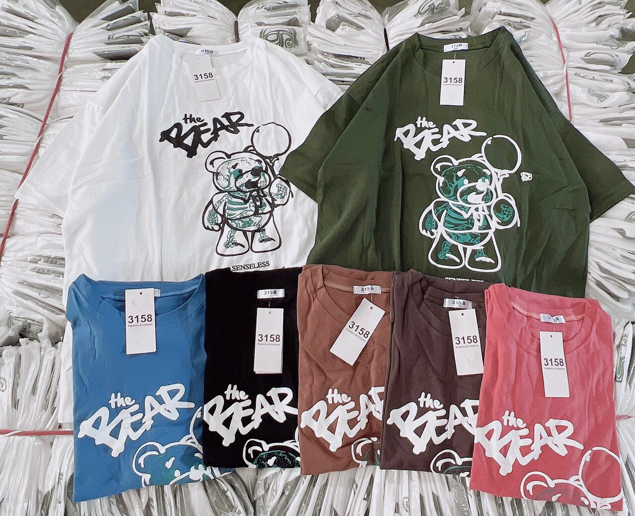 Áo Thun Tay Lỡ Cotton khô 3158 - Áo Phông Rộng Basic Unisex Nam Nữ