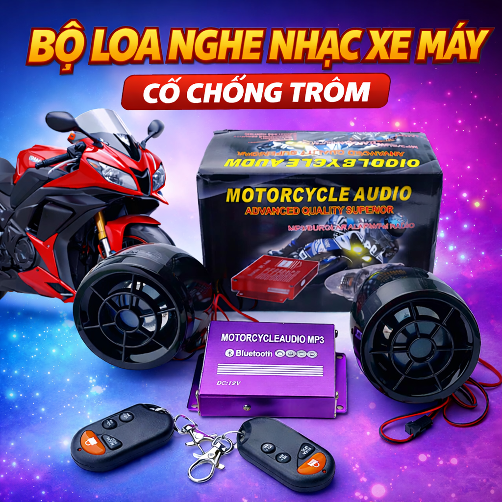 Ljoa Xe Máy Chống Trộm Nghe Nhạc Hay – Lắp Gọn, Âm Thanh Sống Động