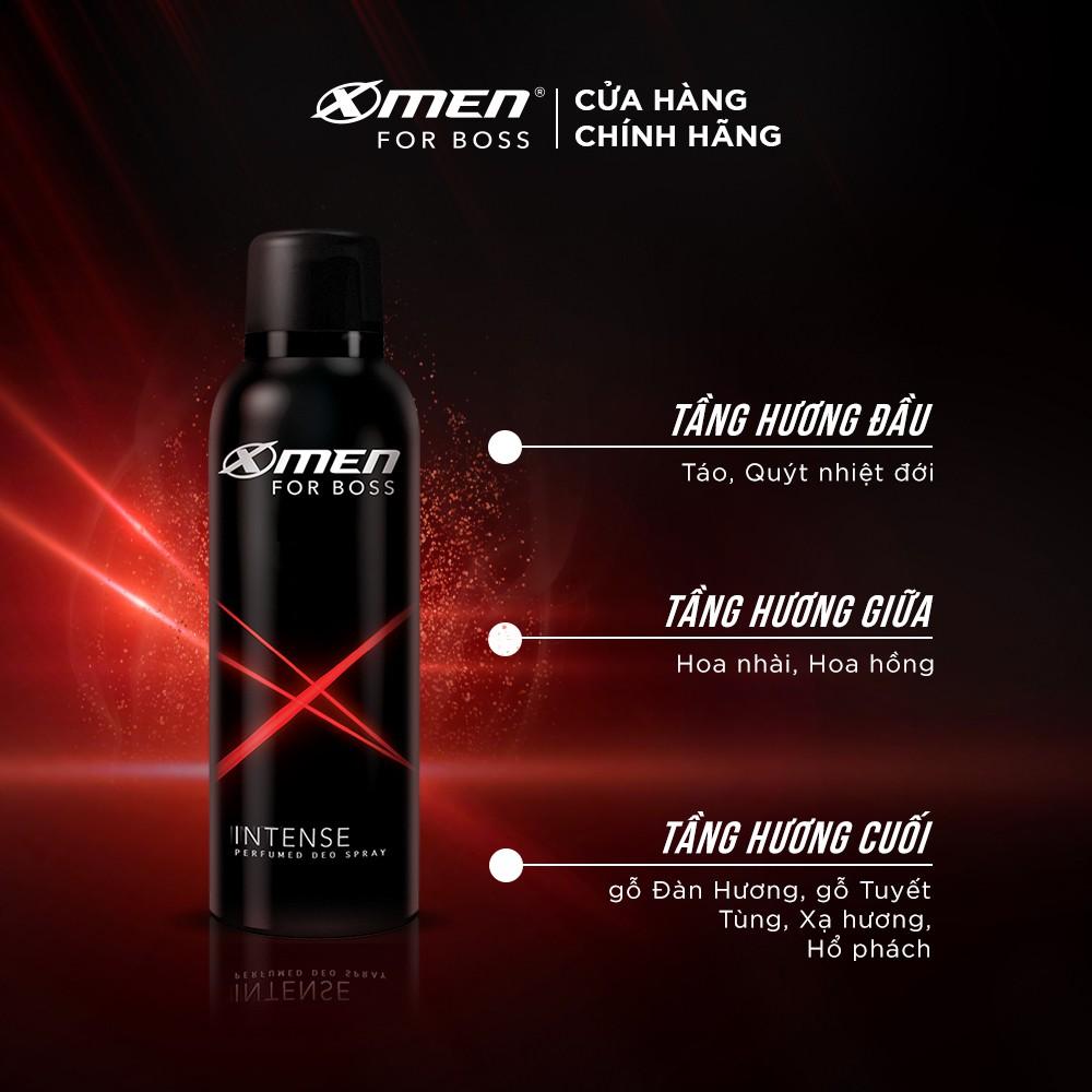 Combo 2 Xịt Khử Mùi XMen For Boss Intense 150ml/chai