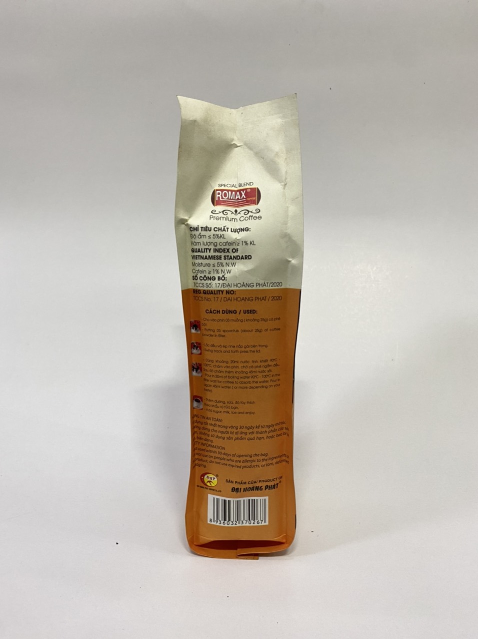 Cà phê rang xay ROMAX HT Arabica Robusta Espresso 500gr - Romax Coffee