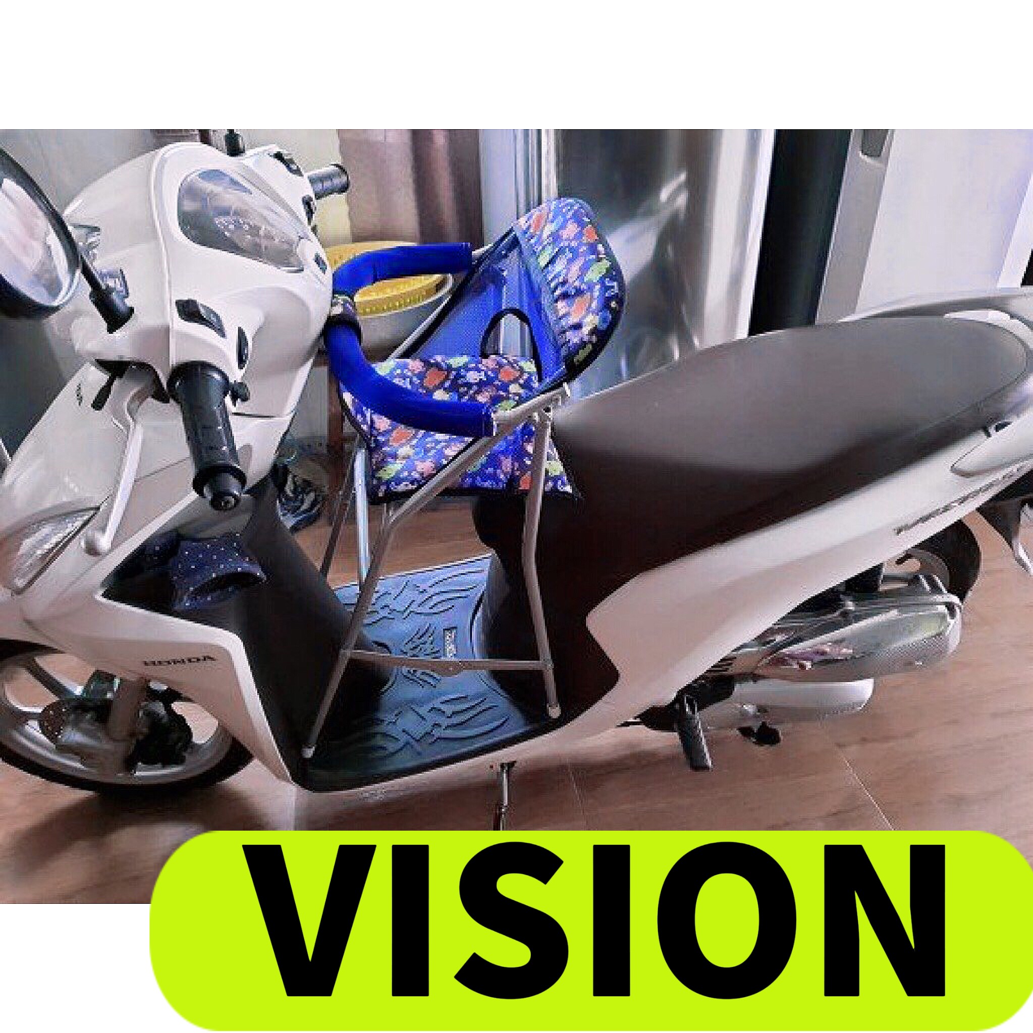 GHẾ ĐI XE VISION CHO BÉ , GHẾ GA XẾP SẮT SƠN TĨNH ĐIỆN
