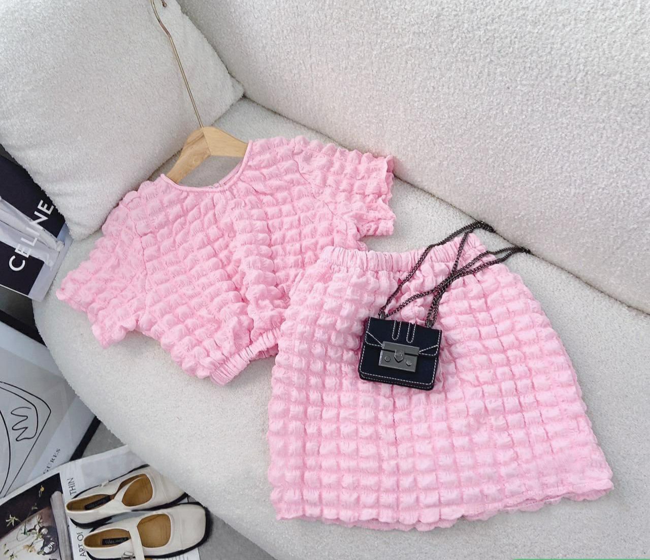 Set đồ đi chơi cực chất cho bé gái áo croptop size 12-40kg hàng thiết kế cao cấp