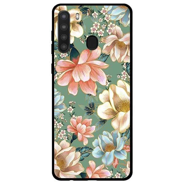 Ốp lưng dành cho Samsung A21 - A21s - A31 mẫu Hoa Xanh Hồng Vàng