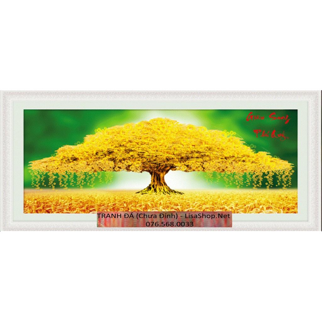 Tranh đính đá CÂY TIỀN LV135 chưa đính